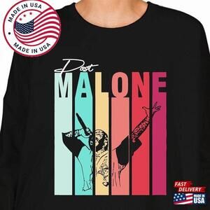 Post Malone Colorful Stripes 90S Shirt Tour Posty Howdy Classic